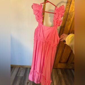 Blu Pepper Pink Midi Dress